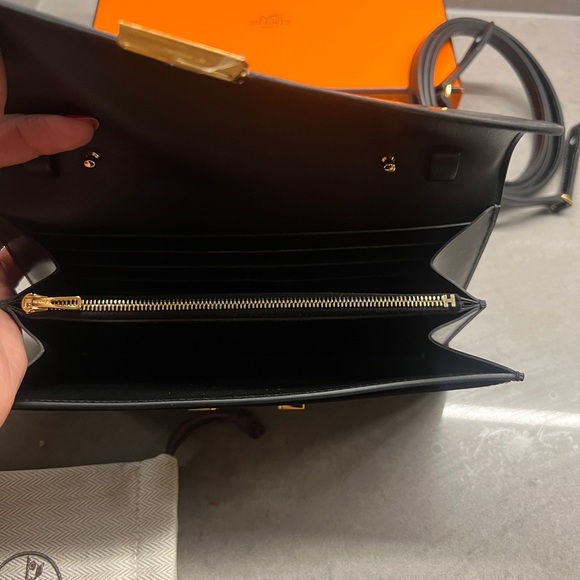 HERMES CONSTANCE TO GO BLACK CROSSBODY CLUTCH HANDBAG NEW - Picture 5 of 12